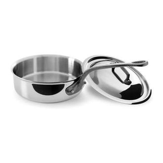 Bloomingdale's MCook Ci Stainless Steel Saute Pan With Lid, 7.8 Inch in Silver at Nordstrom