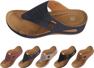 Generic Womens Flip Flops Comfortable Walking Sandals with Plantar Ladies Yoga Mat Fasciitis Arch Support Slip On Indoor Outdoor for Summer Casual Slippers Ev