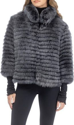 Gorski Genuine Shearling Layered Jacket in Black Brisa at Nordstrom, Size Small