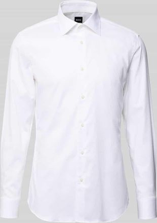 HUGO BOSS Slim Fit Businesshemd aus Baumwoll-Mix Modell HANK in Weiss, Gr&ouml;&szlig;e 38