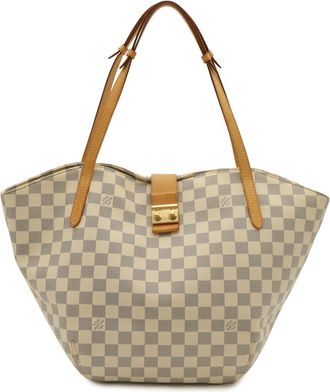 Louis Vuitton Damier Azur Ivory Damier Azur Shoulder Bag Tote Bag (Pre-Owned)