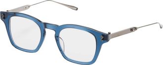 Akoni Crystal Blue Black Vierkante Brillen - Heren - Brillen - Blauw - ONE Size - Accessoires