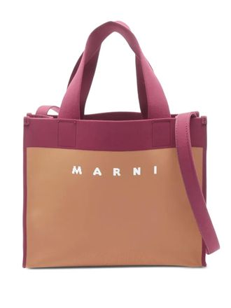 Marni 2010s small logo-print tote bag - women - Polyester - One Size - Neutrals