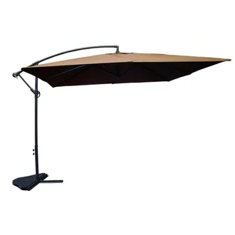Concept Usine Sombrilla marr&oacute;n desplazada cuadrada 3 x 3 m