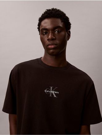 Calvin Klein Jeans Calvin Klein Mens Monologo 90s Fit T-Shirt - Black - XL