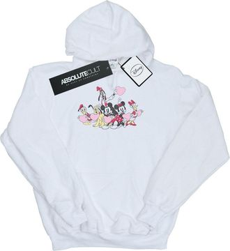 Disney Heren Mickey Mouse Love Friends Hoodie (Wit)