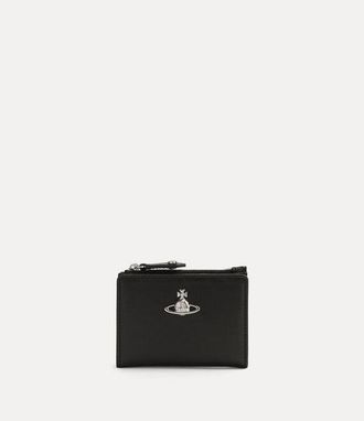 Vivienne Westwood Slim Flap Card Holder Supple Leather Black One Size Women