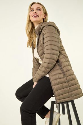 Roman Quilted Longline Puffer Coat
