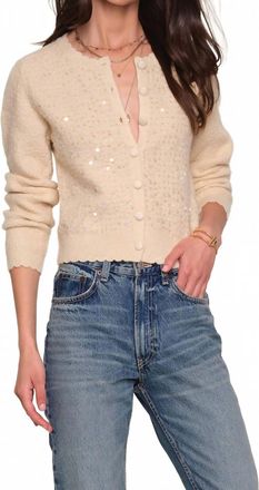 Heartloom Lettie Button Down Cardigan In Cream