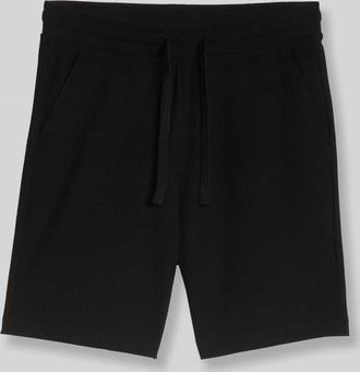 Tom Tailor Denim Regular Fit Sweatshorts aus Baumwoll-Mix in Black, Gr&ouml;&szlig;e XXL