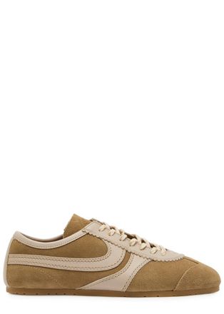 Dries Van Noten Dustin Panelled Suede Sneakers - Beige - 40 (IT40 / UK7)
