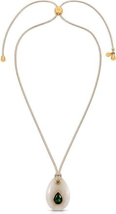 Ettika Teardrop Cord Pendant Necklace in Cream at Nordstrom