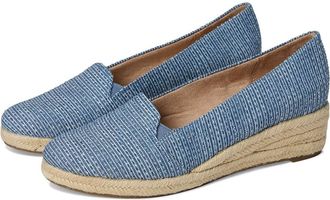 Life Stride Kamilla Wedge Espadrilles Womens Shoes Denim Blue : 9.5 W (C), Polyester