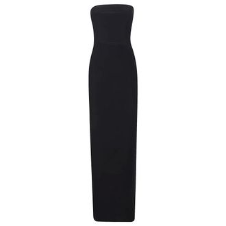 Norma Kamali Maxi Dresses, female, Black, Size: XS Strapless Long Dress