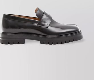Maison Margiela leather tabi loafers