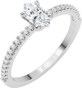 Crislu Marquise Cubic Zirconia Pav&eacute; Ring in Pure Platinum Clear Cz at Nordstrom, Size 6