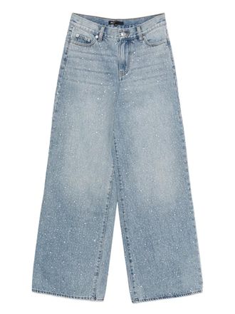 Maje Straight jeans verfraaid met kristallen - Blauw