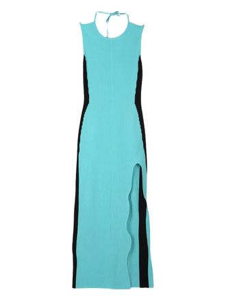 Ph5 Basil side-slit sleeveless dress - Blue