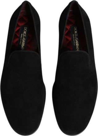 Dolce & Gabbana Goat Suede Slip-On Loafer - Black