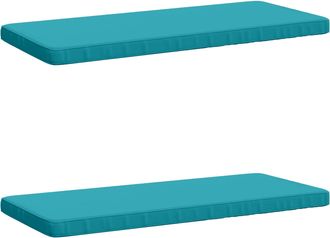 vidaXL Cojines Para Banco De 2 Piezas Vught 2 Uds. 100% Poli&eacute;ster Vidaxl
