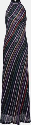 Missoni Abito lungo a righe con paillettes