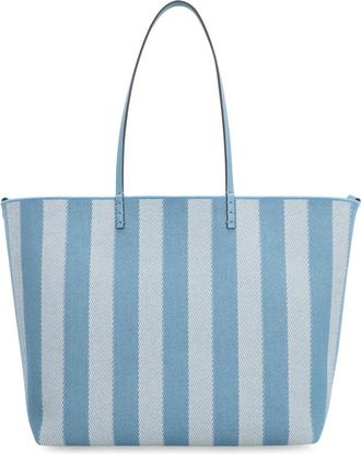 Fendi Omkeerbare Tote Tas met Leren Details - Dames - Shoppers - Blauw - ONE Size - Katoen - Tassen