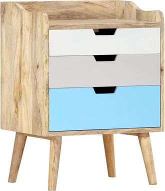 vidaXL Mesita De Noche De Madera Maciza De Mango 47x35x63 Cm Vidaxl