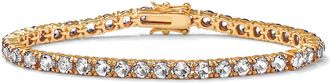 Palm Beach Jewelry Birthstone Tennis Bracelet in Gold-Plated