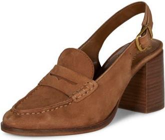 Vince Camuto Grinie Slingback Penny Loafer Pump in Burnt Sugar at Nordstrom, Size 8.5