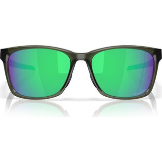 Oakley 57mm Prizm Polarized Square Sunglasses in Olive at Nordstrom