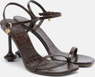 Loewe Toy croc-effect leather sandals