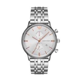 Emporio Armani Accessoires, Heren, Grijs, ONE Size, Ar 1933 Chronograaf Horloge