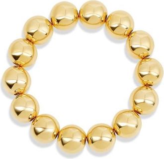 SHYMI Beaded Ball Stretch Bracelet in Gold at Nordstrom