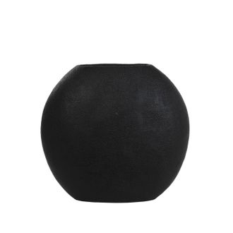 Light & Living Light&living - Jarr&oacute;n Deco Rayskin Negro Mate - 50x20x45 Cm