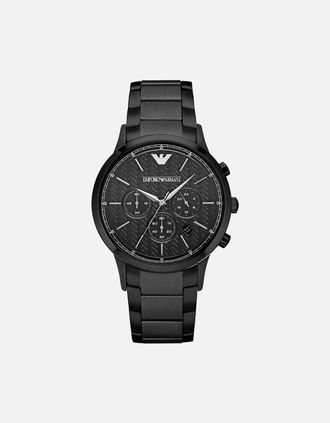 Emporio Armani Mens Emporio Armani AR2485 Mens Black Metal Watch