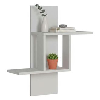 Dmora Estanter&iacute;a Hyperion, Estante, Estante De Pared, Estanter&iacute;as Multiusos, 64x20h70 Cm, Blanco, Con Embalaje Reforzado - Dmora