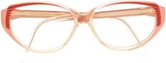 Saint Laurent Pre-owned Acetate sunglasses - Dames - Vintage Accessoires - Oranje - ONE Size - Vintage