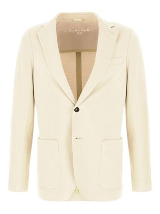Circolo 1901 single-breasted blazer - men - Cotton/Elastane - 56 - Neutrals