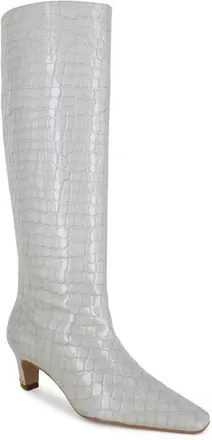 Kenneth Cole Rubia Pointed Toe Boot in Light Grey Croco at Nordstrom, Size 7.5