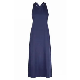 SOLOTRE Maxi Dresses, female, Blue, Size: 2XL Abu Long Dress