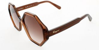 Ferragamo SF 1070S 210 Womens Sunglasses Brown Size 55