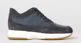 Hogan Sneakers Interactive Hogan in camoscio e denim