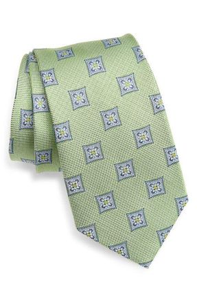 Nordstrom Check Jacquard Silk Tie in Green at Nordstrom