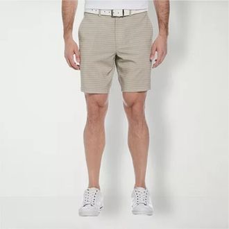 PGA TOUR Mens PGA TOUR Golf Shorts Chinchilla Plaid Belted Waist Performance FTS997