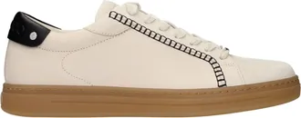 Jimmy Choo London Beige Leather Mens Sneakers
