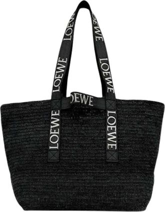 Loewe Pre-owned Raffia Schoudertas - Dames - Vintage Shopper - Zwart - ONE Size - Vintage