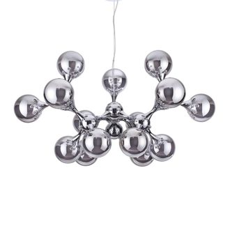 Netlighting Nodi 15 Light Ceiling Pendant Chrome in Grey