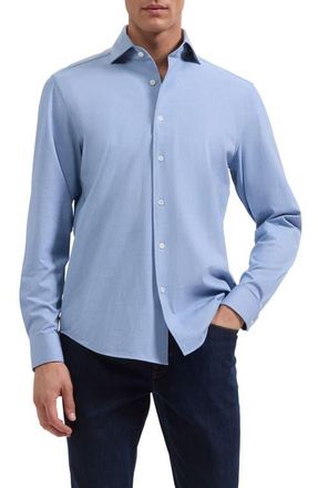Bugatchi Devon OoohCotton Button-Up Shirt in Classic Blue at Nordstrom, Size Xxx-Large