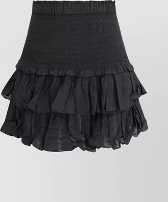 Isabel Marant cotton viscose tiered mini skirt