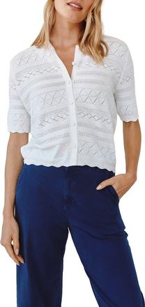 Bella Dahl Stitch Short Sleeve Shirt in Ecru Ivory at Nordstrom, Size X-Small